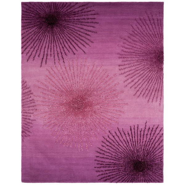Soho 8 ft. x 10 ft. Purple Abstract Area Rug