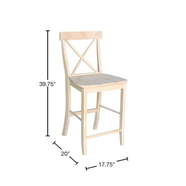 Unfinished wood deals counter stools