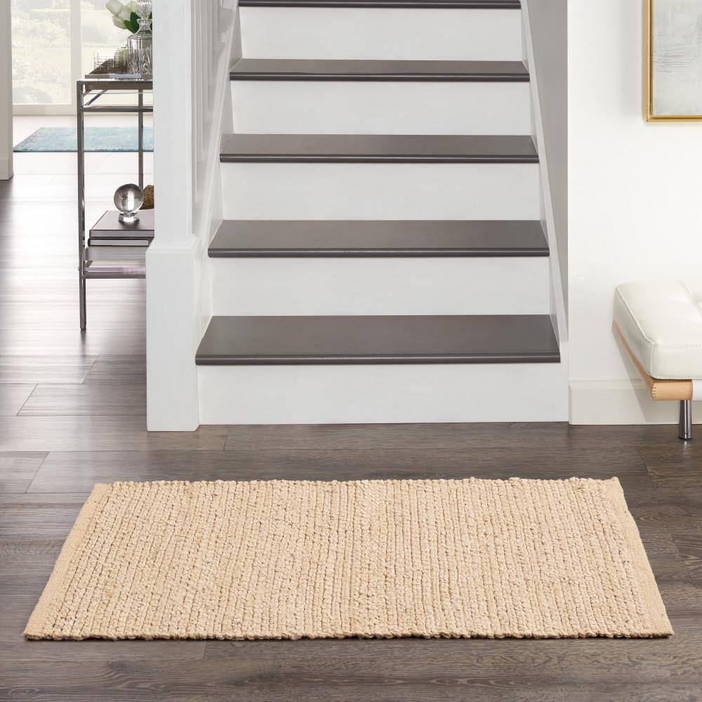 Natural Jute Bleached Rectangular 2 ft x 3 ft Area Rug