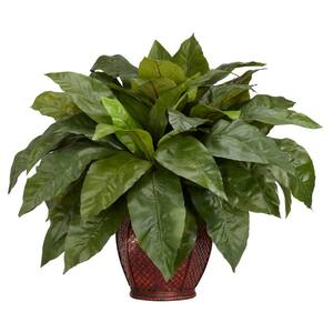 Nearly Natural 23 In Boston Fern Silk Plant With Wicker Basket 6549 The Home Depot Nearly Natural 23 In Boston Fern Silk Plant With Wicker Basket 6549 The Home Depot