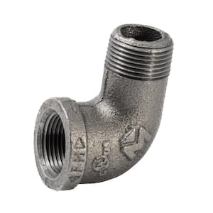3/4 in. Black Malleable Iron 90 Degree FPT x MPT Street Elbow Fitting