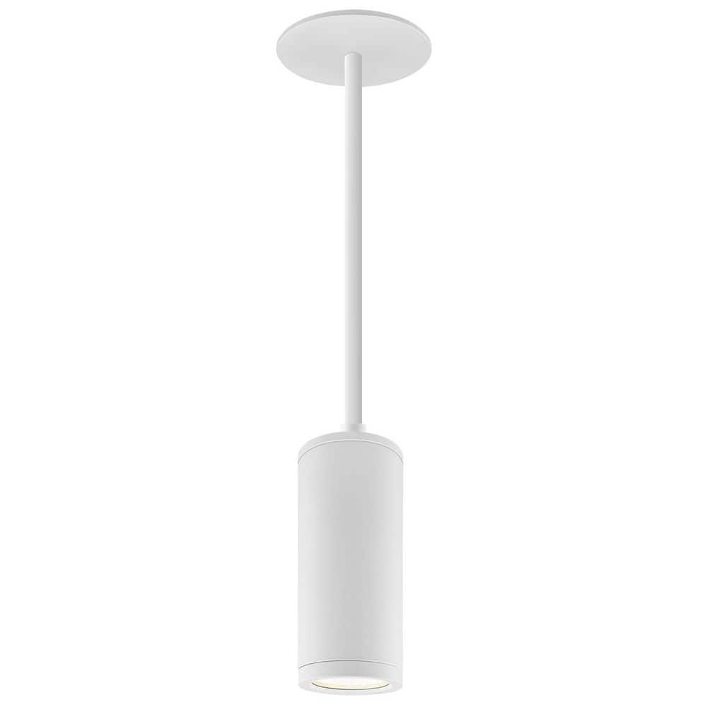 2.5 in. 1-Light White Cylinder LED Hardwired Pendant Light, 5CCT, 1100LM,15W,Dimmable 8 ft. Surface Mount Cable 120-277V price history on PriceWatchPro
