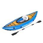 Hydro Force Cascade Cove Champion 9 ft. x 32 in. Inflatable Kayak Set, Blue