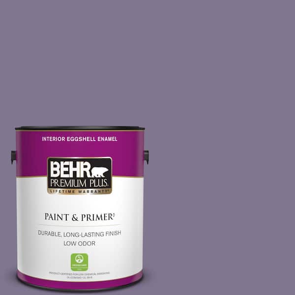 BEHR PREMIUM PLUS 1 gal. #650F-5 Purple Statice Eggshell Enamel Low Odor Interior Paint & Primer