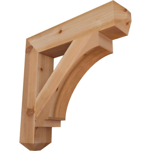 Ekena Millwork 5.5 in. x 32 in. x 32 in. Western Red Cedar Imperial Craftsman Smooth Bracket