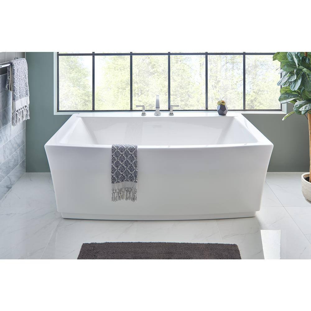 Townsend 68'' White Acrylic Freestanding Soaking Bathtub