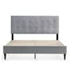 Brookside Tara Gray Stone Full Square Tufted Upholstered Platform Bed ...