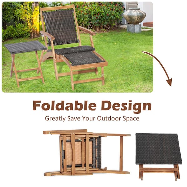 Foldable patio best sale lounge chairs