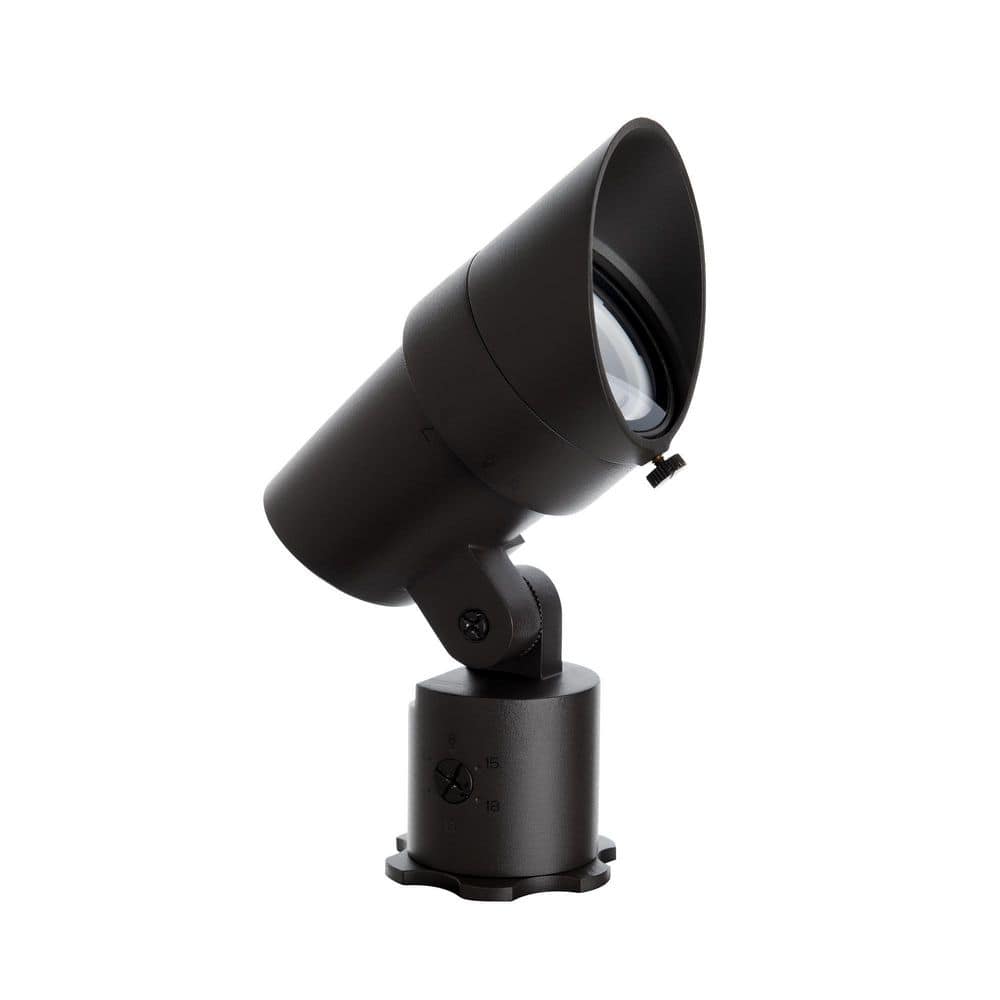 P.M. Lighting 660-Lumen 6-Watt Black Matte Low Voltage Hardwired LED Landscape Flood Light Kit