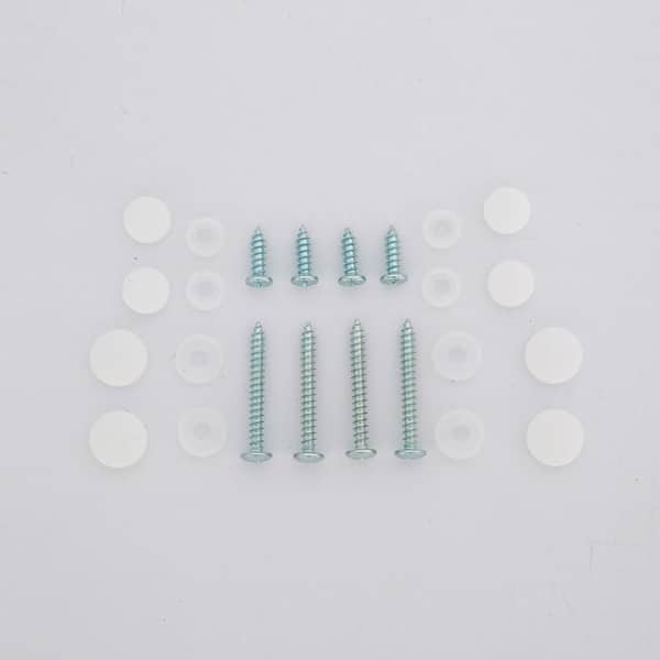 White Shelf Bracket Screws (8-Pack)
