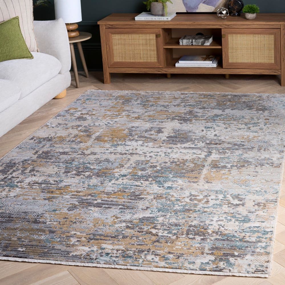 Vintage Westwood 9 ft. x 12 ft. Gray/Beige Blue Distressed Area Rug price history on PriceWatchPro
