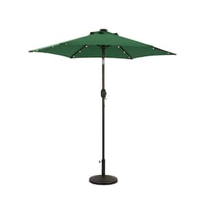 7.5 ft. Market Patio Umbrella in Green with LED