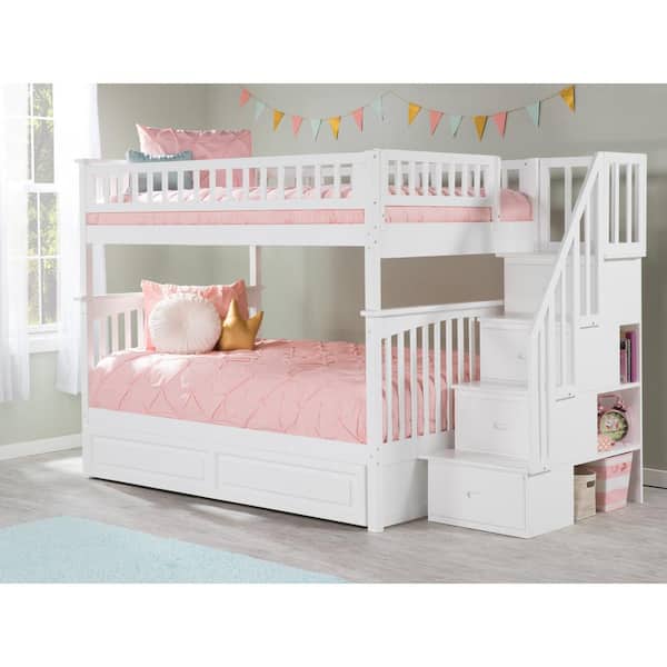 Twin Size Raised Panel Trundle Bed, Raised Bunk Beds