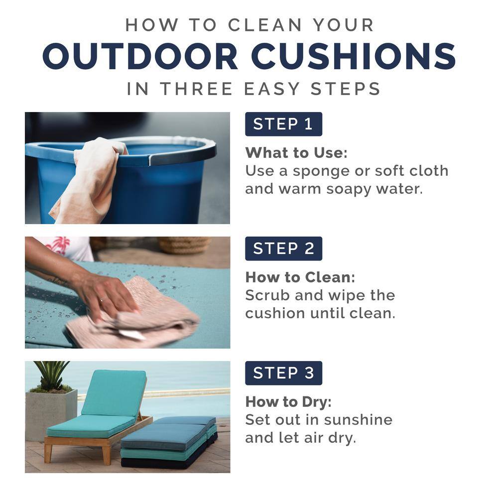 Tan Polyester Outdoor Dining Chair Cushion with Headrest