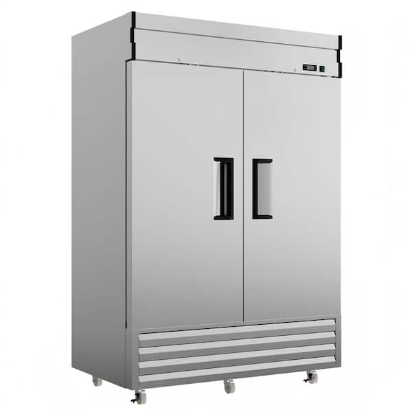 Unbranded 54 in. 49 cu.ft. Auto Defrost Commercial Upright Freezer in Stainless Steel with LED Lighting, 6-Shelves, -10°F to 10°F