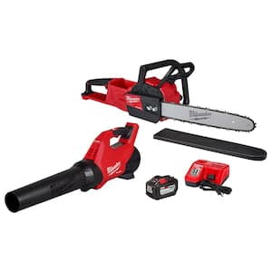 M18 FUEL 16 in. 18-Volt Lithium-Ion Brushless Cordless Electric Chainsaw w/M18 FUEL Blower Combo Kit (2-Tool)