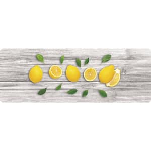 Cloud Comfort Lemons 55 in. x 19.6 in. Anti-Fatigue Kitchen Mat