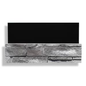 6 in. x 24 in. Stone Veneer Ledgestone Flat Panel Evening Gray (Box of 8)