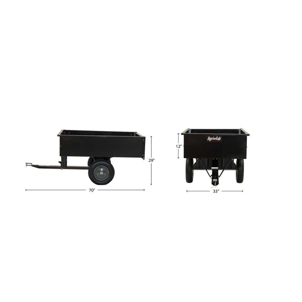 Agri-Fab 750 lb Black Steel Utility Dump Trailer