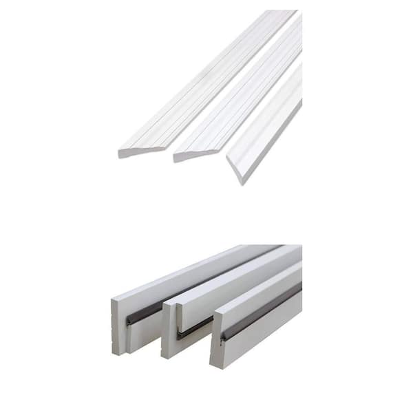 WM366 White Prefinished Door Casing Set with Exterior Door Jamb Kit Bundle