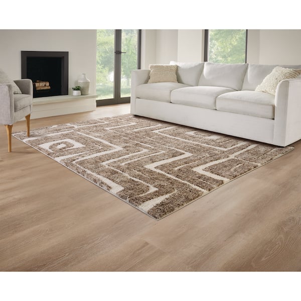 6 ft. x 9 ft. Brown/Ivory Aberdeen Area Rug