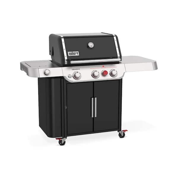 Weber Genesis E-335 Propane Gas Grill in Black with Side Burner 35410001 - The Home Depot