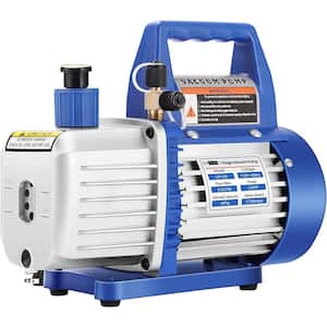 110-Volt 1/3 HP 4.5 CFM Single Stage Rotary Vane Air Vacuum Pump with Oil Bottle