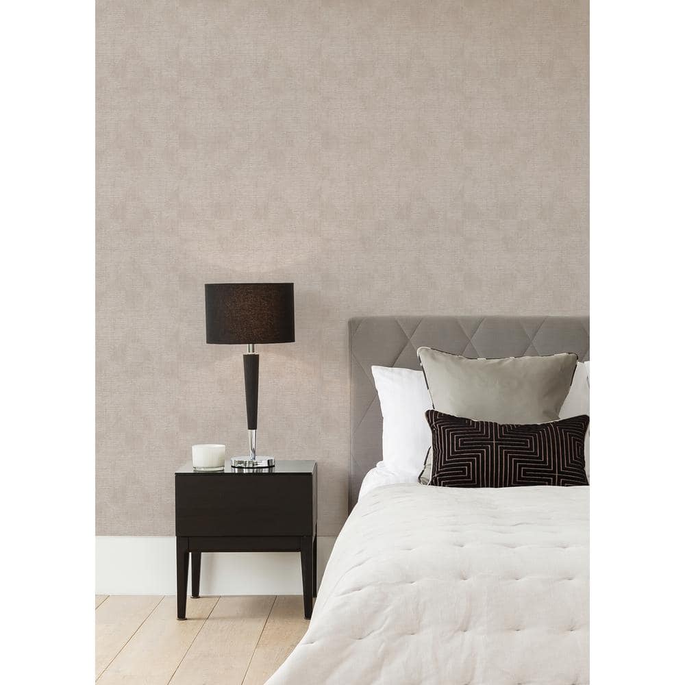 Blush and Grey Geometric Vinyl Wallpaper