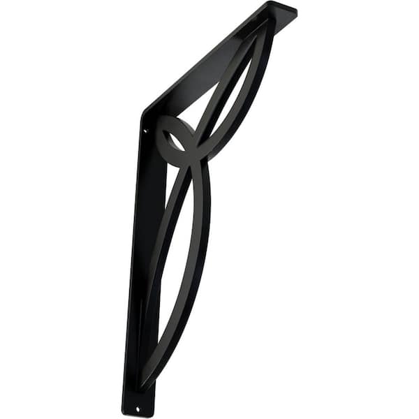 1-1/2 in. x 12 in. x 10 in. Wrought Iron Single Center Brace Versailles Bracket