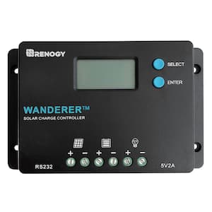 Wanderer 12/24-Volt 10 Amp PWM Solar Charge Controller with USB Ports