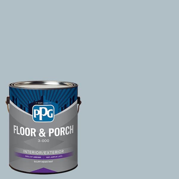 1 gal. PPG1040-3 Ocean Drive Satin Interior/Exterior Floor and Porch Paint