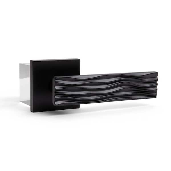 McBowery Ridge Matte Black Passage Hall/Closet Modern Door Handle (Right Hand)