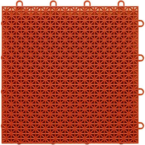 TopDeck Terra-Cotta Polypropylene 1ft. x 1ft. Deck Tile (40 - Case)