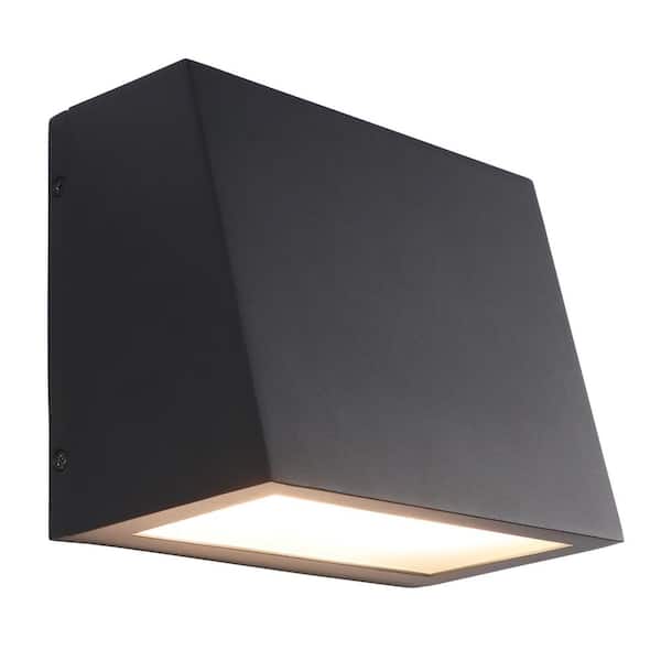 8 in. W Wall Mount Wall Sconces LED Step Lights Decorative Black Lighting Barn for Indoor Outdoor Porches Entryways