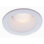 Commercial Electric 4 in. White Recessed Can Light Baffle Trim ...