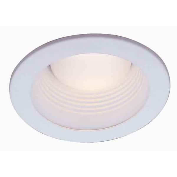 4 in. White Recessed Can Light Baffle Trim