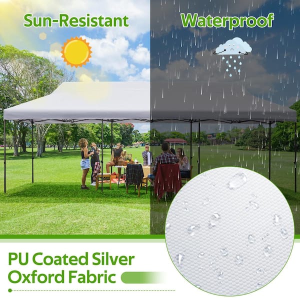 28.4 ft. x 9.5 ft. Pop Up Canopy Tent Outdoor Tents for