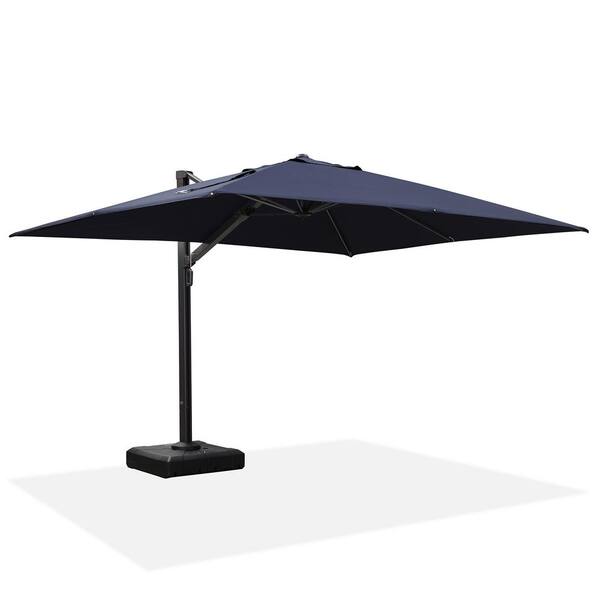 Purple Leaf 9 Ft X 12 Ft Aluminum Large Outdoor Cantilever 360 Degree Rotation Patio Umbrella 