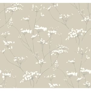 Tan Enchanted Unpasted Paper Matte Wallpaper, 27 in. by 27 ft.