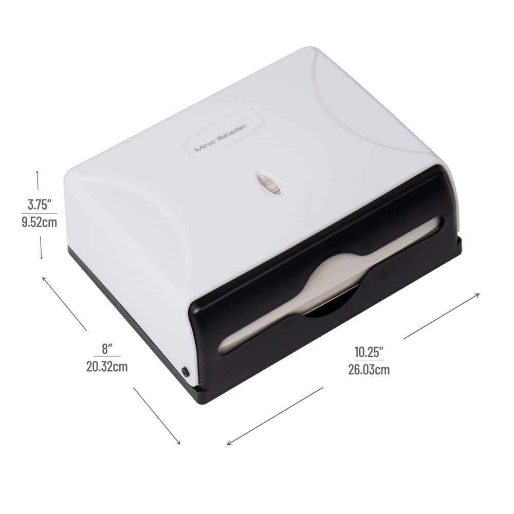 White Wall-Mounted Plastic Multifold Paper Towel Dispenser