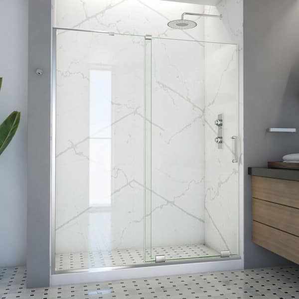 Mirage-X 50-54 in. W x 71 in. H Frameless Sliding Shower Door in Chrome