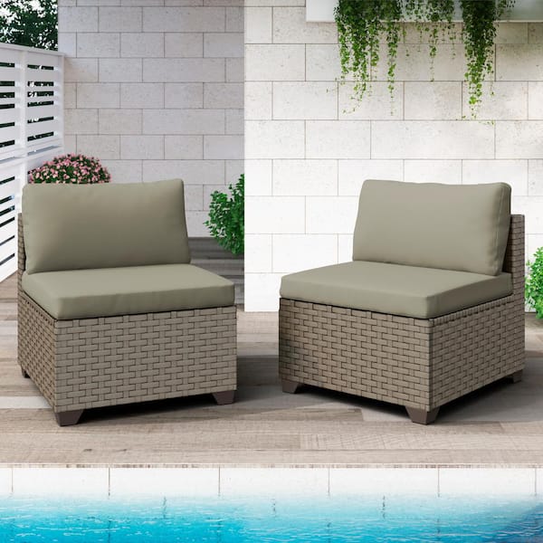 TK CLASSICS Keys Metal Outdoor Sectional with Hazel Cushions