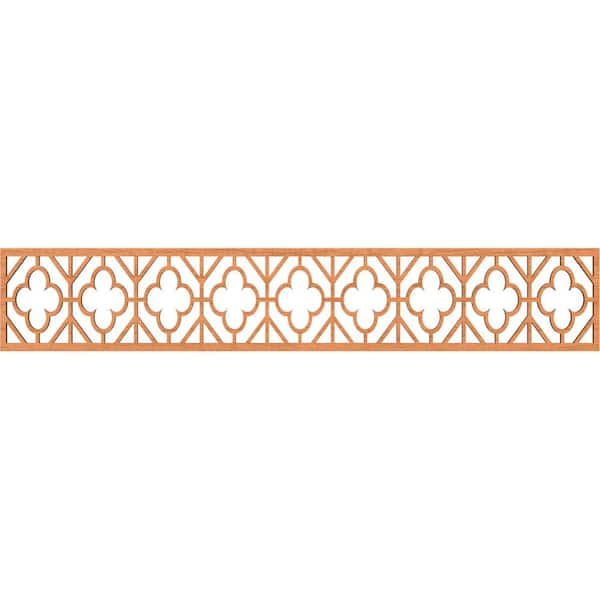 Ekena Millwork Hazelton Fretwork 0.25 in. D x 46.625 in. W x 8 in. L Cherry Wood Panel Moulding