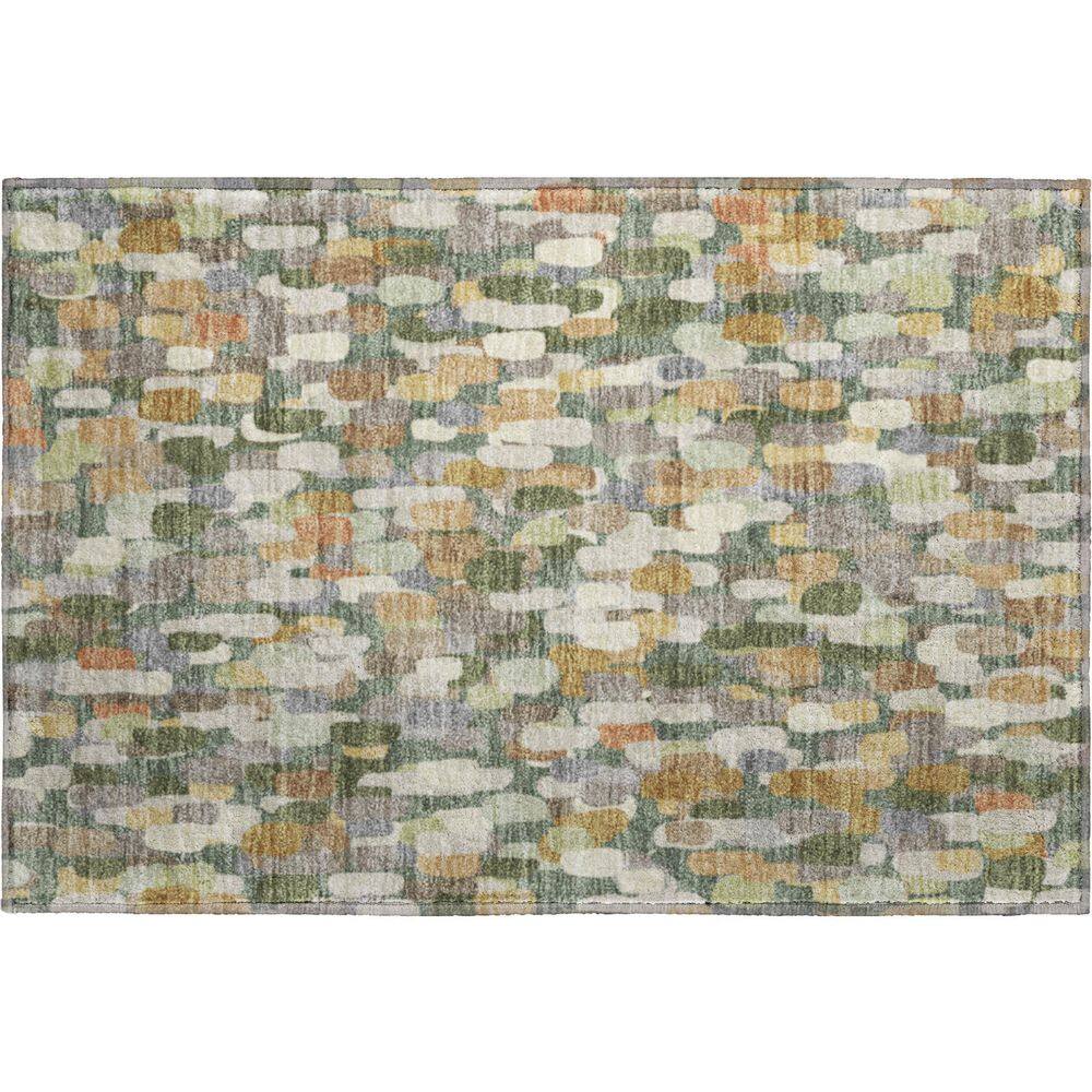Mayfield Premium Machine Washable Abstract AMF2451 Basil 3 ft. x 4 ft. Area Rug price history on PriceWatchPro