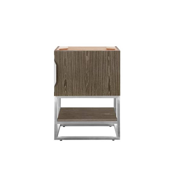James Martin Vanities Columbia 23.6 in. W x 18.1 in. D x 33.4 in. H Single Bath Vanity Cabinet without Top in Ash Gray