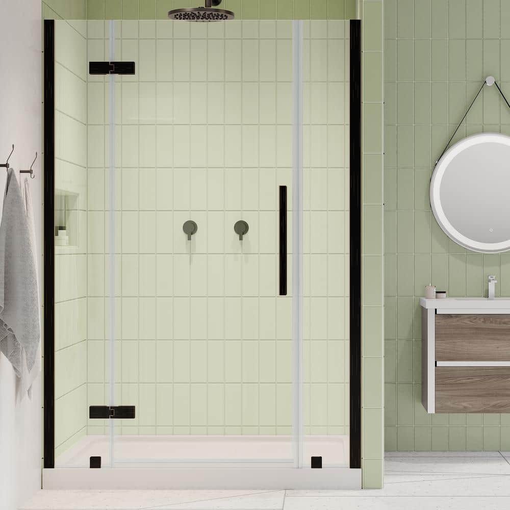 OVE Decors 48 in. L x 34 in. W x 72 in. H Alcove Shower Kit with Pivot Frameless Shower Door in