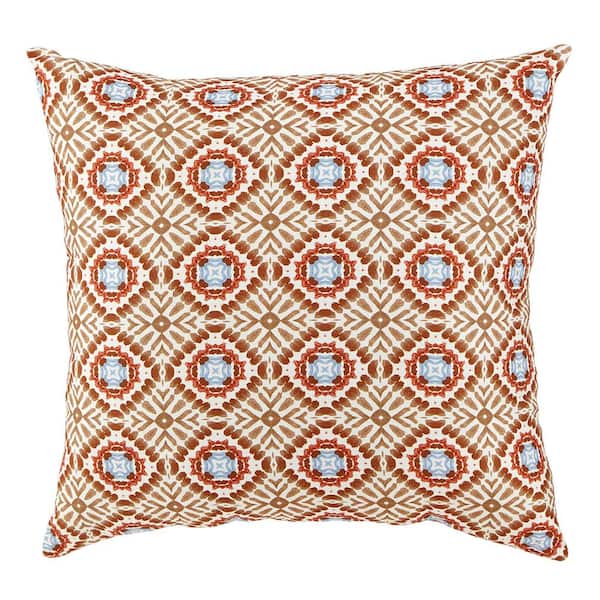 Hampton Bay 18 in. x 18 in. Sedona Diamond Square Outdoor Throw Pillow