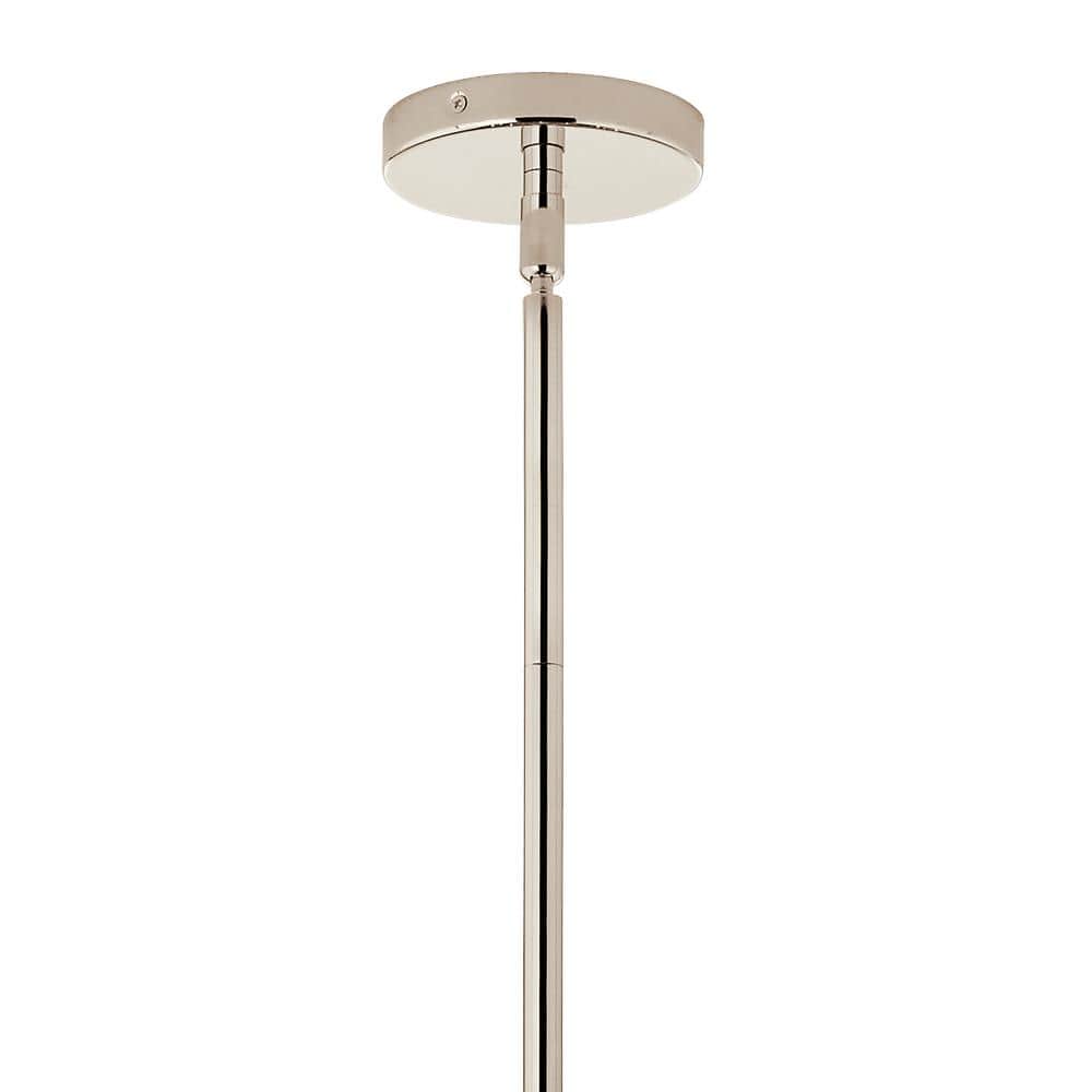 Polished Nickel 12-Light Chandelier with Clear Glass Shades