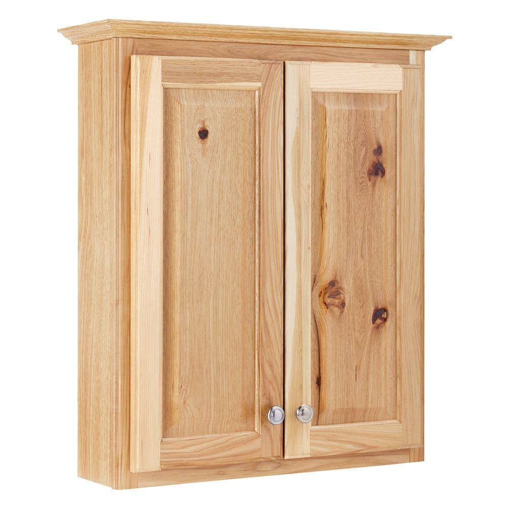 Glacier Bay Hampton 25-1/2 in. W x 29 in. H x 7-1/2 in. D Maple Bathroom Storage Wall Cabinet in Natural Hickory TTHY-NHK Sansujyuku sansujyuku.com
