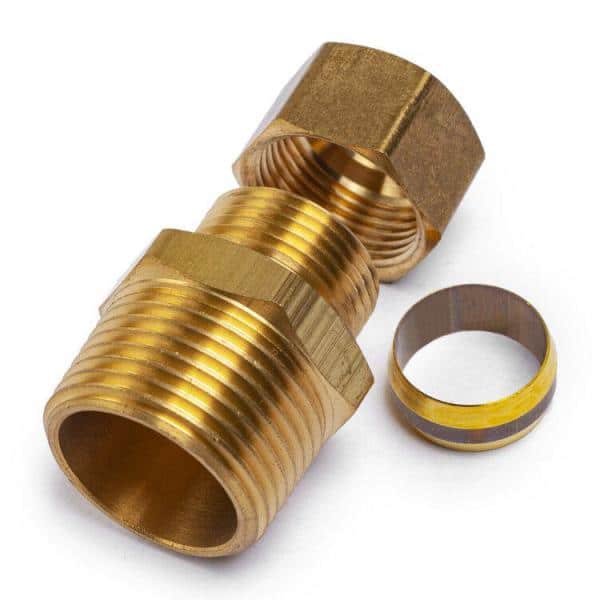 LTWFITTING 1/8 in. O.D. Comp x 1/8 in. MIP Brass Compression Adapter  Fitting (5-Pack) HF682205 - The Home Depot